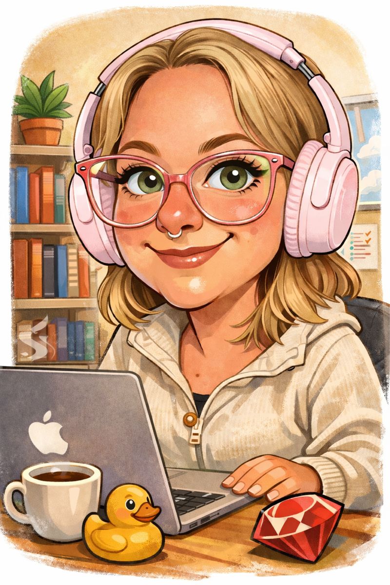 Portrait of Danielle smiling at her desk